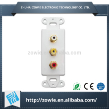 Component decora insert plate rca input jack