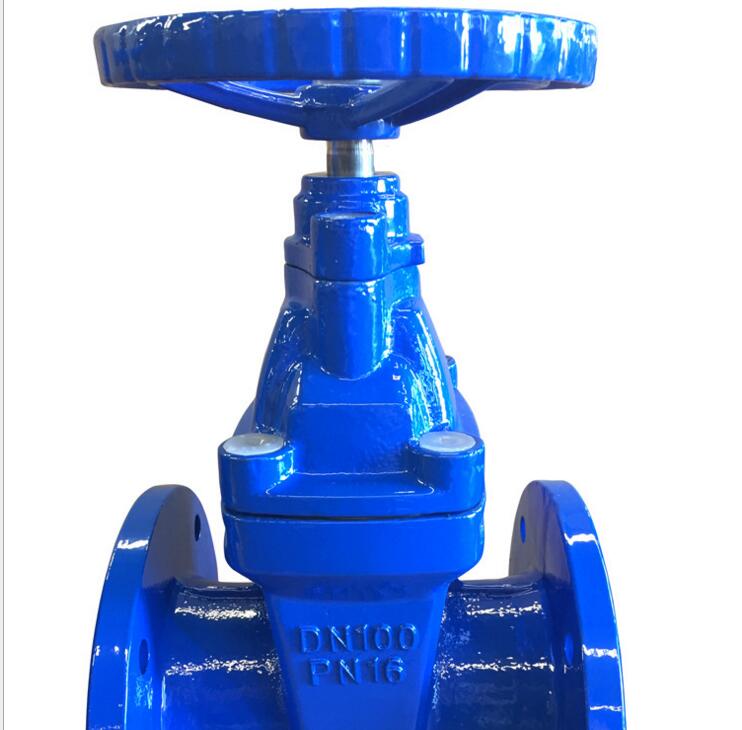 F4 resilient seated cast iron gate valve, DN100 cast iron gate valve