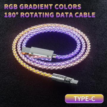 RGB Waterproof RGB Blinking Micro/Type-C/Lightening Mobile Cable