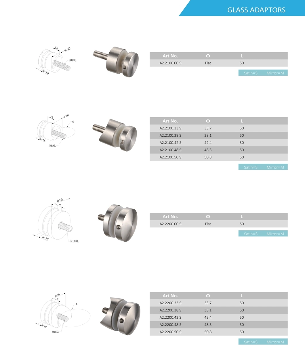 Non-Slip Balcony Handrail Bracket Stair Railing Glass Handrail Support