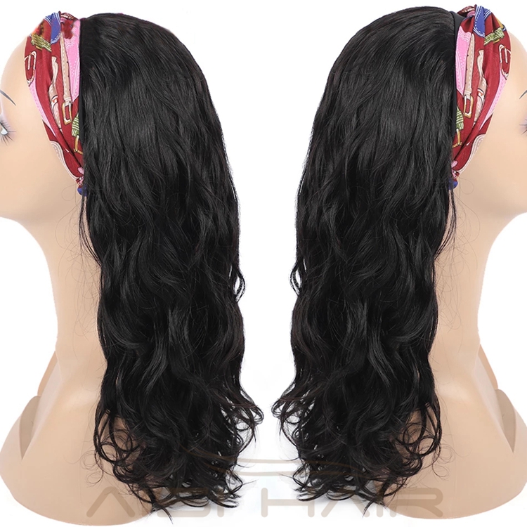 Natural Curly Black Wigs Human Hair Wig Headband Women Glueless Brzilian Raw None Lace High Quality Wholesale Price Humen Hair