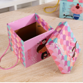 Square Gift Box Colorful with Rope Handle