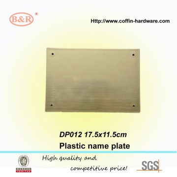 Plastic name plate DP012