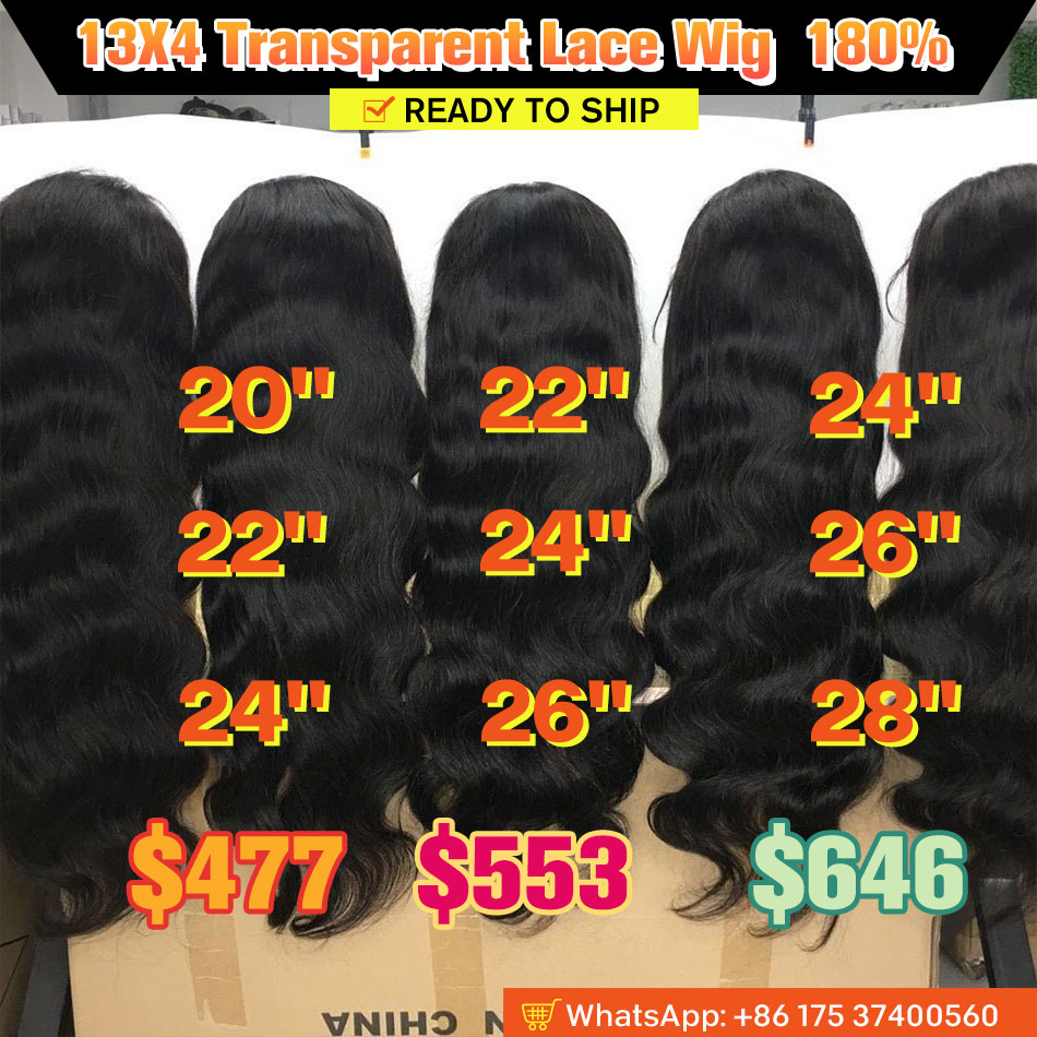 Body Wave 13x4 Transparent Swiss Lace Frontal Wig Human Hair Wigs For Black Women,Wholesale Brazilian Virgin Hair Lace Front Wig
