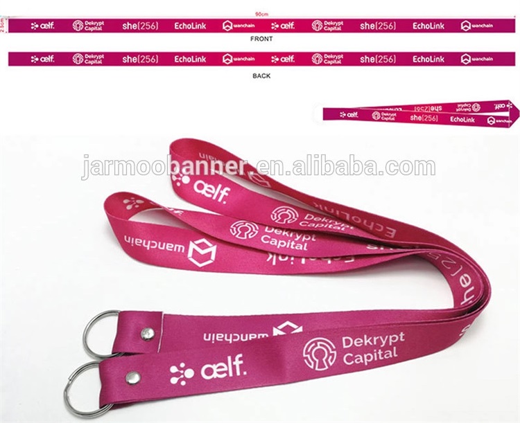 Polyester Custom Bright Color High Quality Neck Polyester Lanyard Keychain
