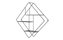 Card Wall Mounted Shelf Diamonds