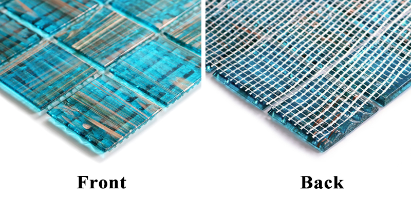 Glass mosaic tiles for swimming pool decoration