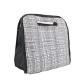 Fashion Sense Black Cross Lines Printing Cooler Carrier