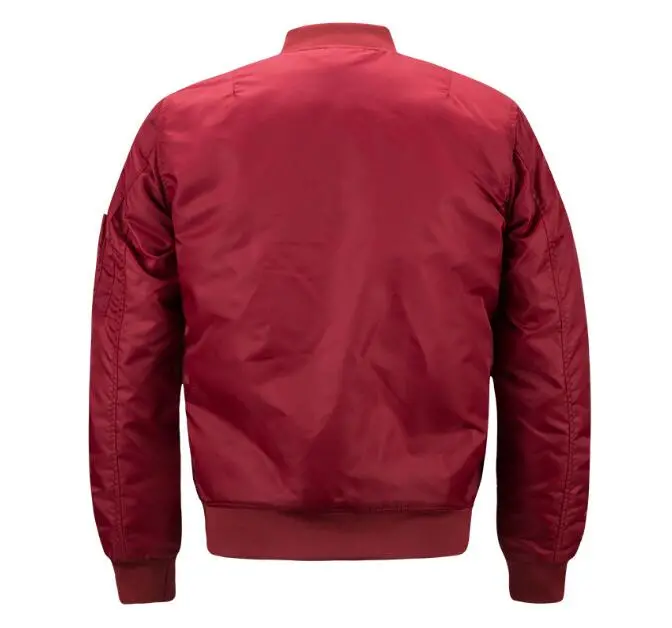 Wholesale Custom Autumn Winter Men Plus Size Blank Plain Nylon Padding Padded Bomber Jacket