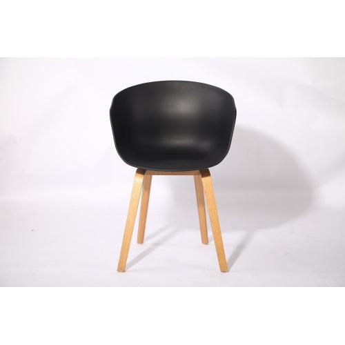 Modern wooden leg dining chair