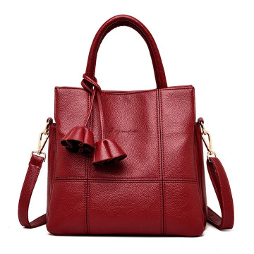 Business soft leather lady tote hand bags