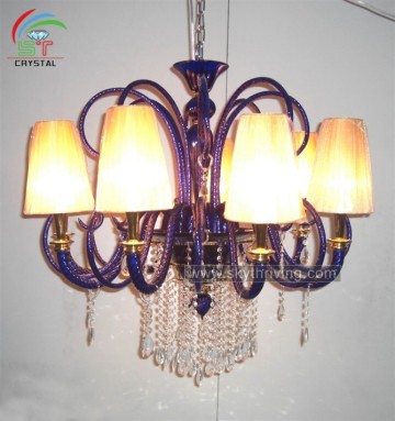 fabric shade multicolor art glass decoration lighting