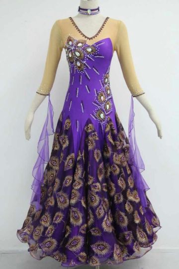 Purple Ballroom Dress Plus Size