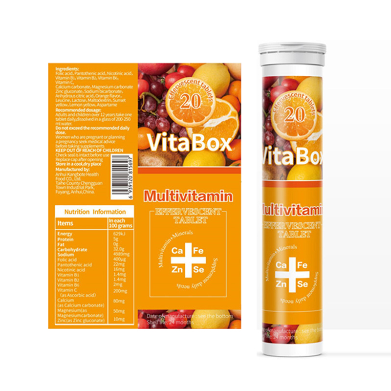 OEM ODM Private Label Immune Support Multivitamin Effervescent Tablets Vitamin C Tablets
