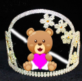 Rhinestone kartun Bear Mahkota untuk Hadiah