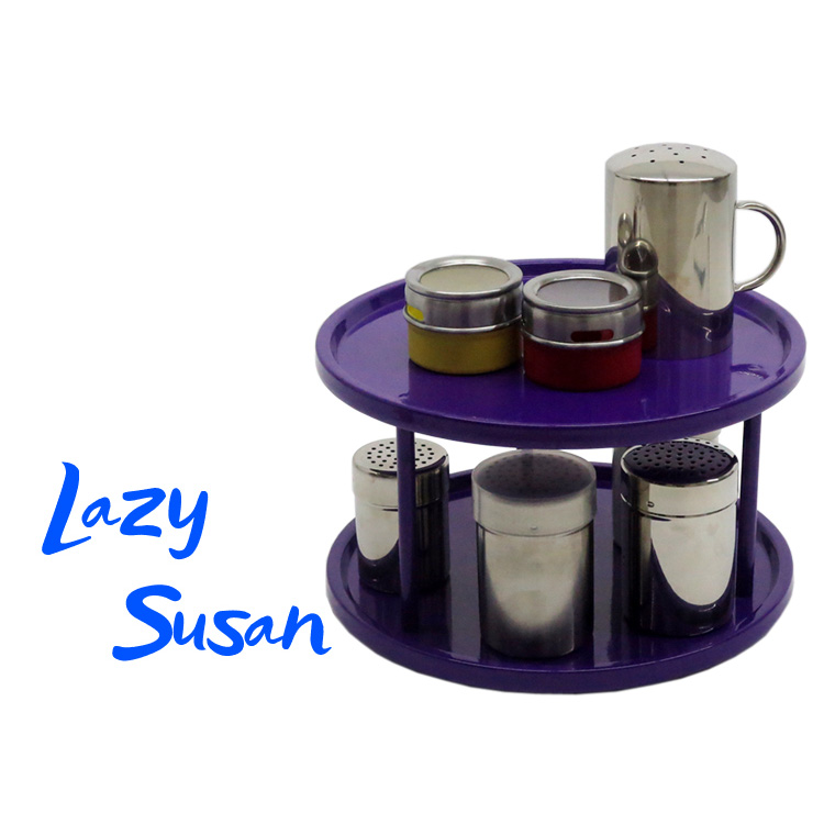 purple lazy susan turntable