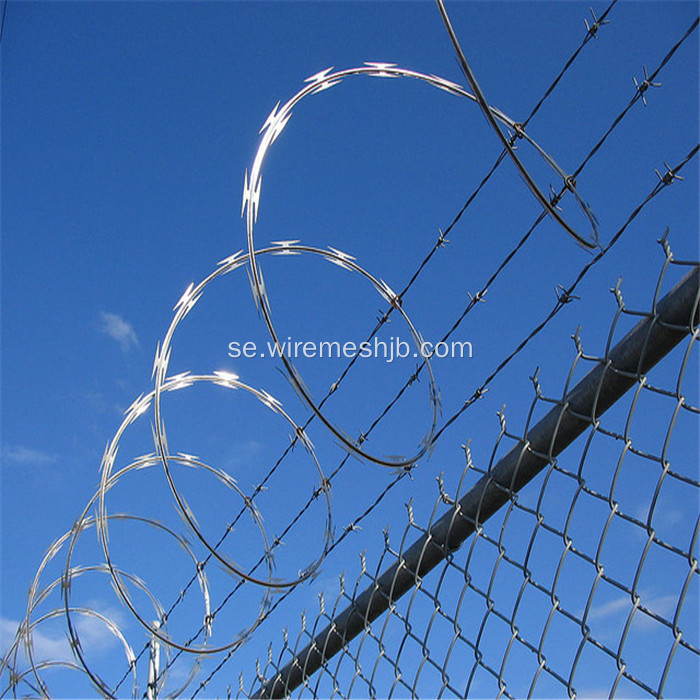 BTO-22 Galvaniserad Concertina Razor Wire För Flygplats