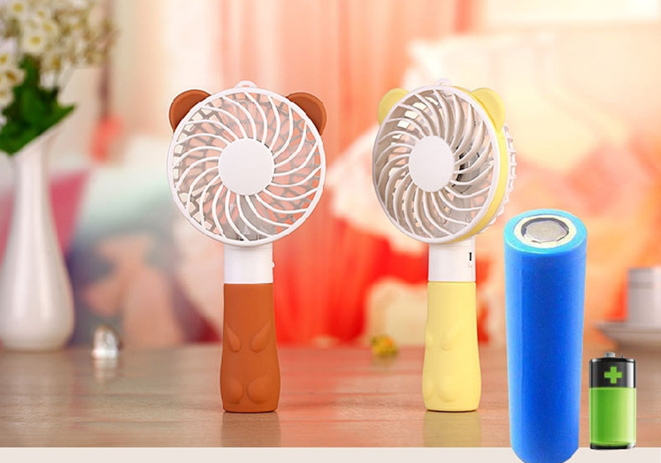 yellow portable mini fan