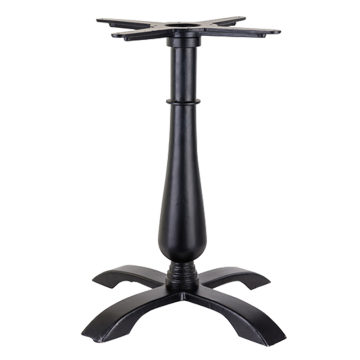 Elegant Cast Iron Curved Four-Leg Base for Dining & Bistro Tables