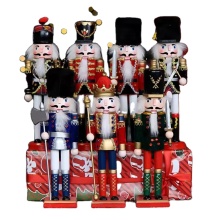 Sparkling Wooden Nutcracker Christmas Tree Ornaments for Girls