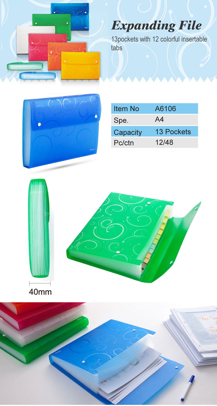 2018 new A4 20 pockets pp clear plastic soft cover display book