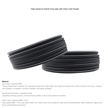 High pressure flexible rubber fuel hose