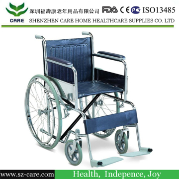 Economical Chromed Steel Frame Wheelchair