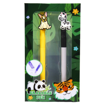 2-Pack Unicorn Erasable Gel Pens for Kids - Smooth Writing, 0.5mm Tip, Refillable