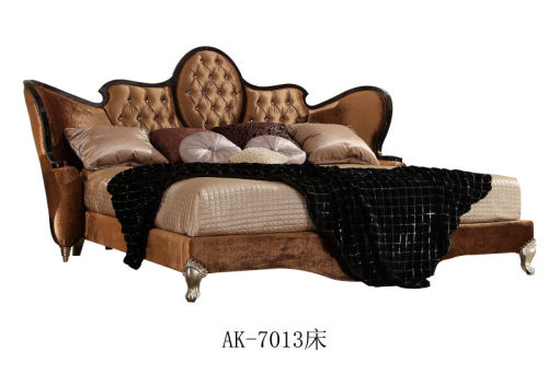 AK-7013 antique luxury wooden bedroom furniture set