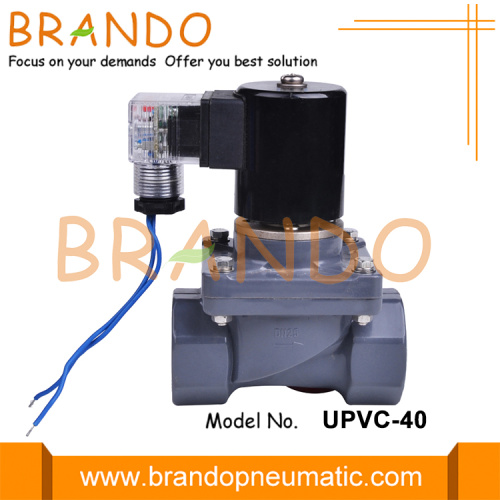 DN40 UPVC CPVC Asit Anti -Korozyon Solenoid Valfı