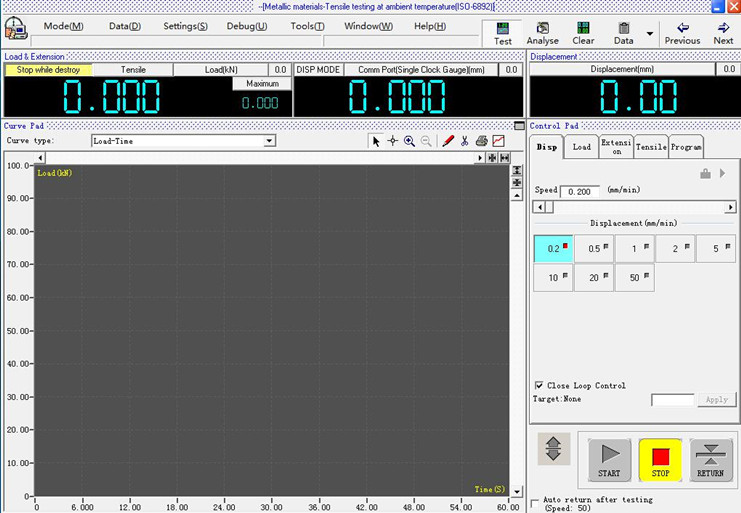 Electronic Universal Testing Machine Software