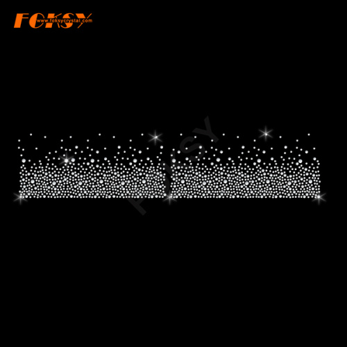 Water-shaped Hot Fix Tailless Cheer Bow Rhinestone Transfer