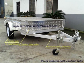 Box trailer without brakes