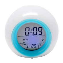 Round digital clok LED alarm clock with nature sound