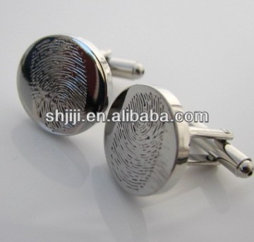 Wedding Gift Arts & Crafts Fashion Metal Fingerprint Cufflinks