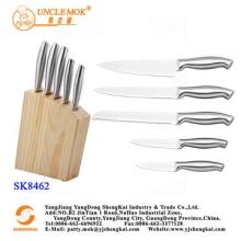 6PCS Knife Set in Stainless Steel Hollow Handle
