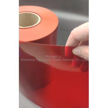 Pacote de PVC rígido vermelho para pacote de bolha farmacêutica