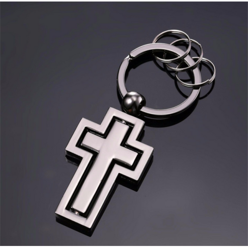 Wholesales Customised Metal Cross Keyring Craft