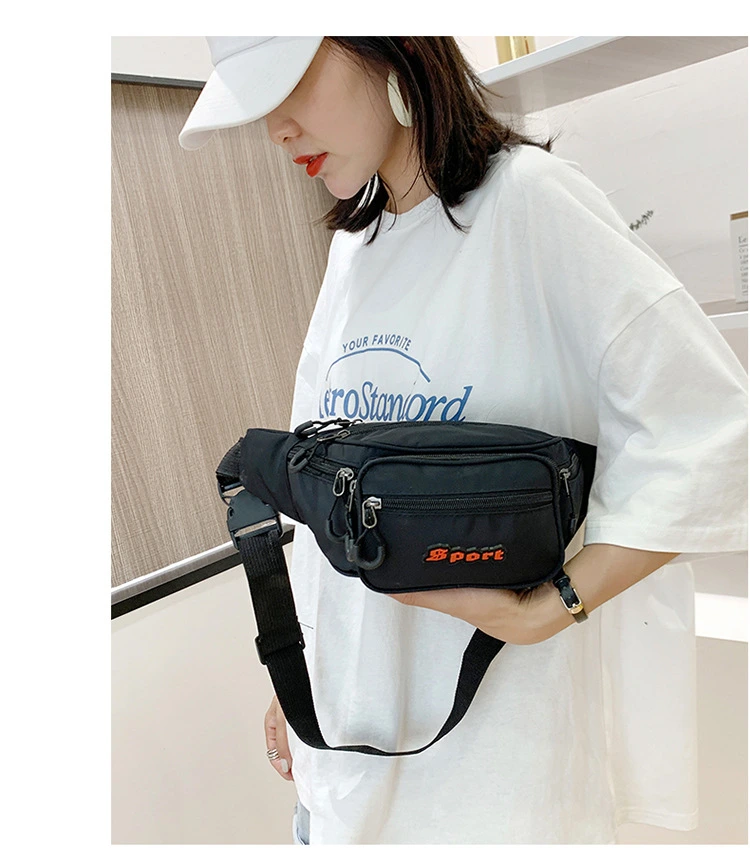 Customized Waist Bag Nylon Waterproof Outdoor Casual Women's Bag Multifunctional Waist Bag