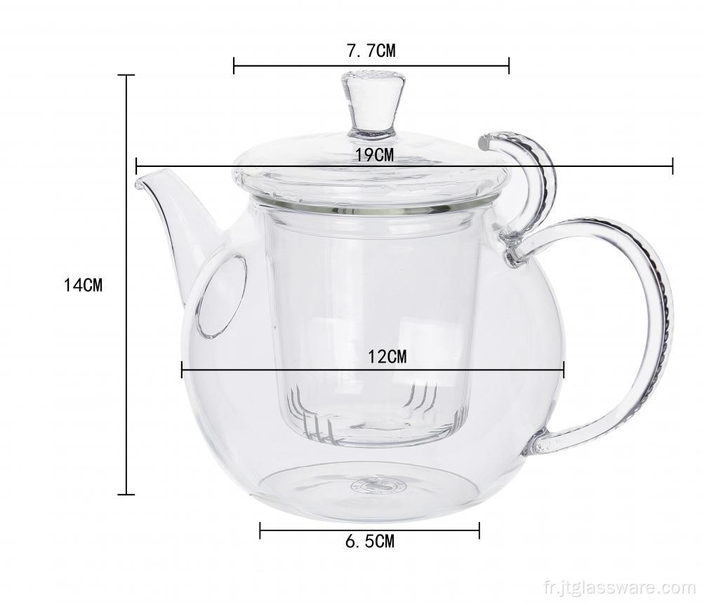 Jolie théière en pyrex soufflée à la bouche de 800 ml à vendre