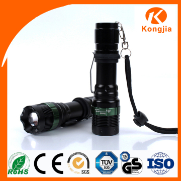 Adjustable Focus XPE Aluminium Emergency Colorful Logo Projection Flashlight