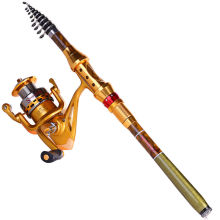 Spinning Fishing Rod and Reel Combos Kits Telescopic Travel Fishing Pole Sets