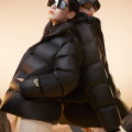 흑인 겨울 유니스석 승마 하향 재킷 코트