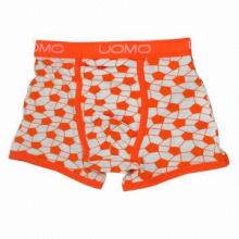 Boy's Boxer Shorts, S to XL 4 Sizes, Made of 95% Cotton and 5% Spandex, Uomo Words on Waistband