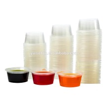 Plastic Restaurant Condiment Sauces Jello Shot Souffle Party Clear Sauce Cups with Lids
