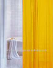 polyester yellow fabric shower curtain solide orange color curtain