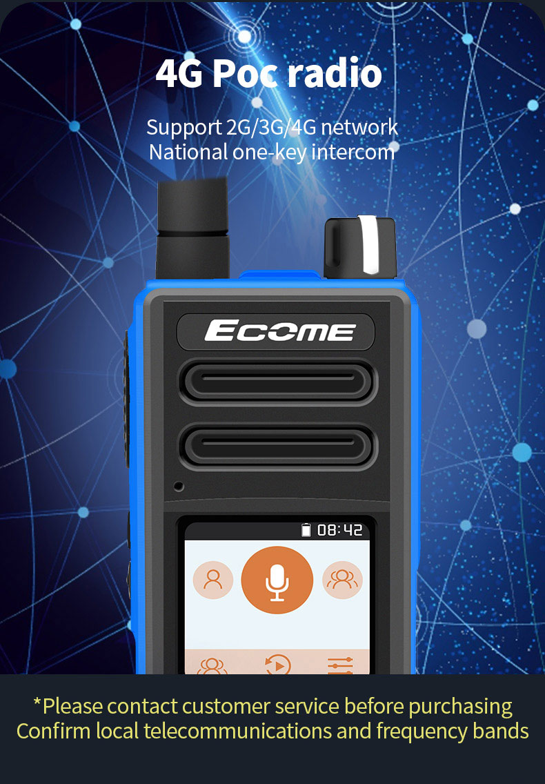 4G LTE  ETMY ET-A43  4g Wifi Android Zello Poc Radio Walkie Talkie with USB Data Cable