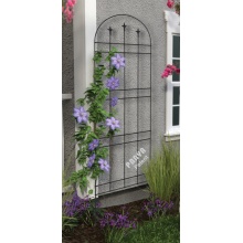 Classic Arch Trellis met Finials staal zwart