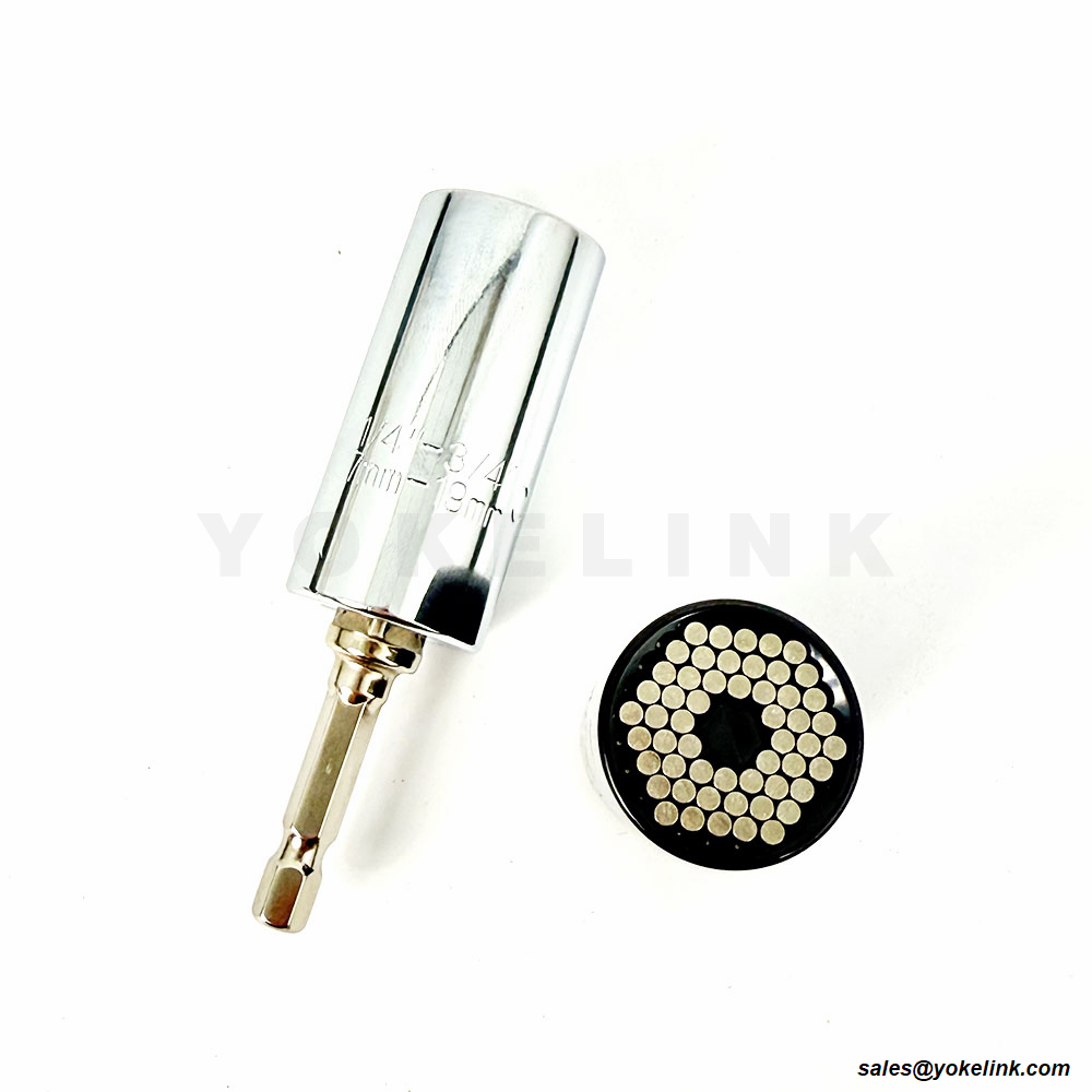 (7mm-19mm) 1/4"-3/4" univerzális foglalatos fekete csavarkulcs szerszám