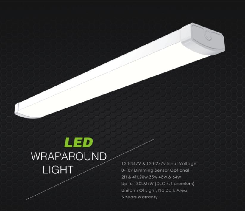New Style 40w 48w 60w Ceiling Surface mount LED Wraparound Shop Light fixture for garage